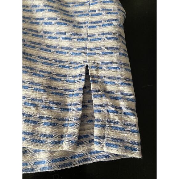 TOMMY BAHAMA Giovanni Geo Galaxy Blue Silk Camp Shirt sz XXL - Picture 8 of 9